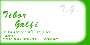 tibor galfi business card
